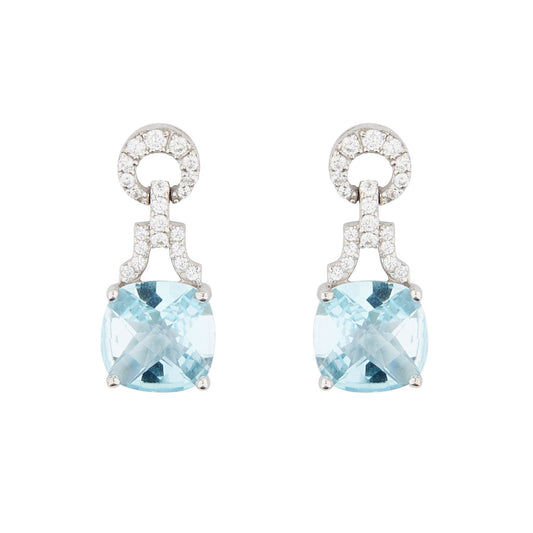 Wellington_&_North_Art_Deco_Jewellery_Rosalind_Cushion_Cut_Blue_Topaz_Cubic_Zirconia_925_Sterling_Silver_Drop_Earrings