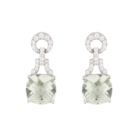 Wellington_&_North_Art_Deco_Jewellery_Rosalind_Cushion_Cut_Green_Amethyst_Cubic_Zirconia_925_Sterling_Silver_Drop_Earrings