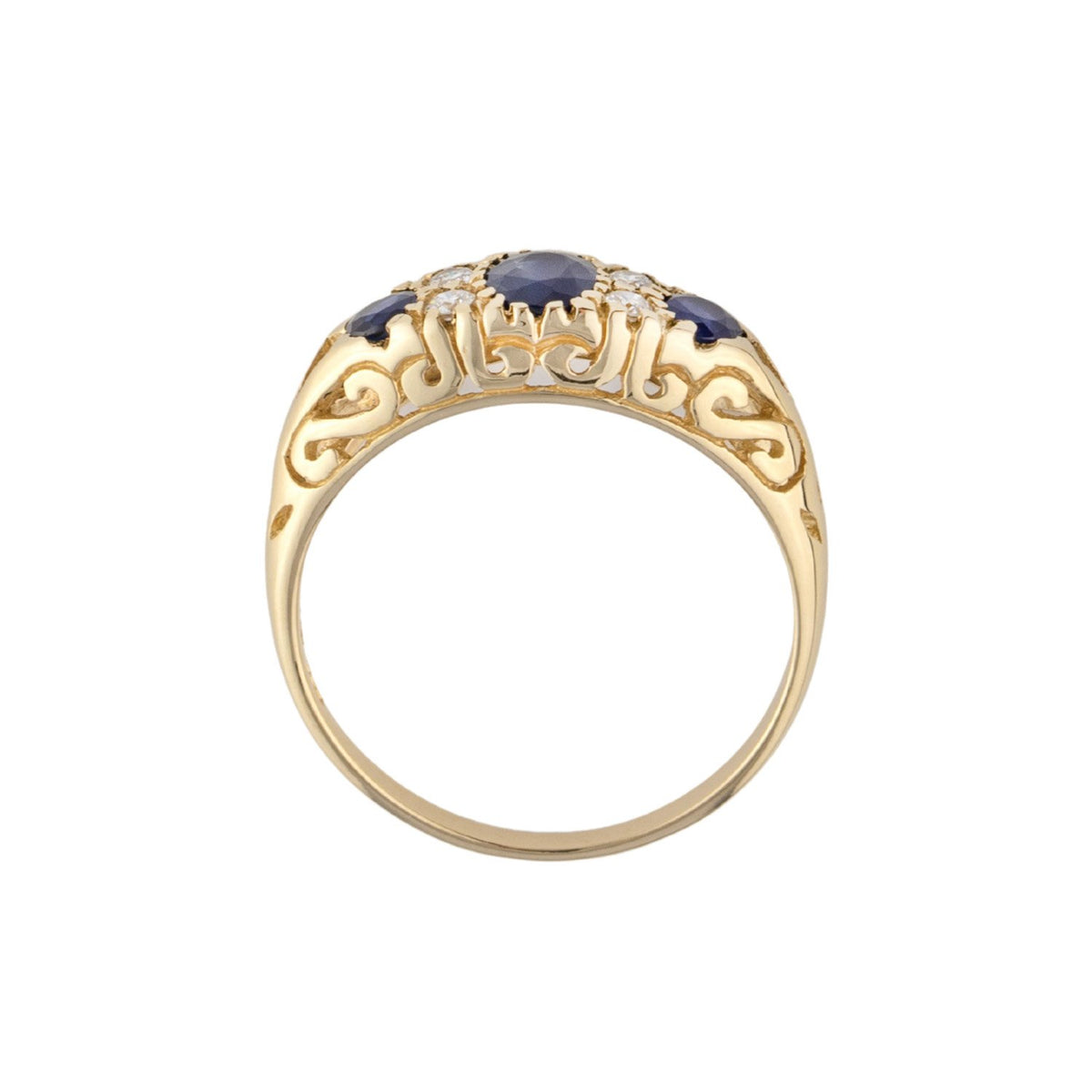 Half online hoop ring