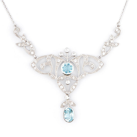 Wellington_&_North_Art_Deco_Jewellery_Portia_Blue_Topaz_Cubic_Zirconia_925_Sterling_Silver_Necklace