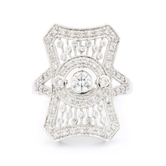 Wellington_&_North_Art_Deco_Jewellery_Judy_Cubic_Zirconia_925_Sterling_Silver_Cocktail_Ring_Front_View