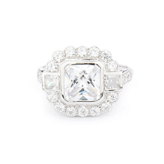 Wellington_&_North_Art_Deco_Jewellery_Mae_Cubic_Zirconia_925_Sterling_Silver_Ring_Side_View_Front_View