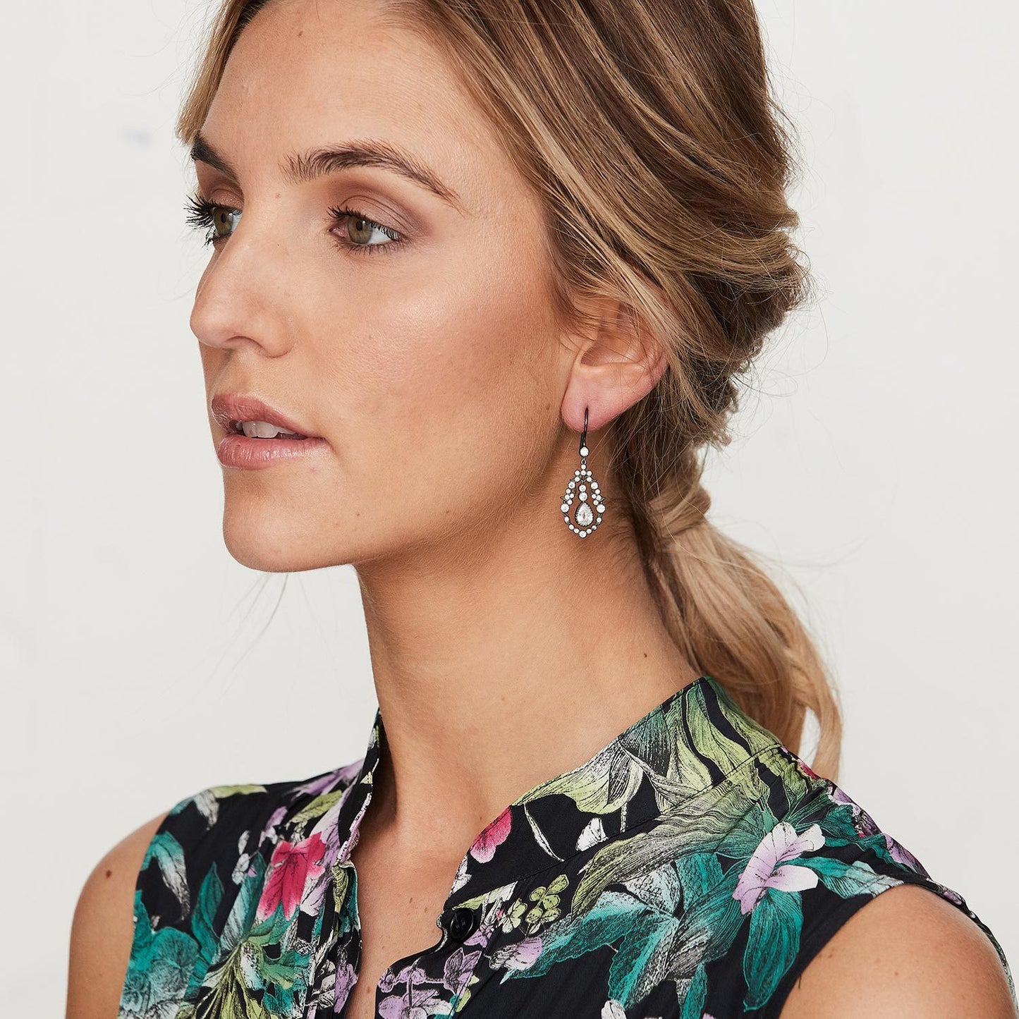 Zara: Cubic Zirconia and Sterling Silver Earrings