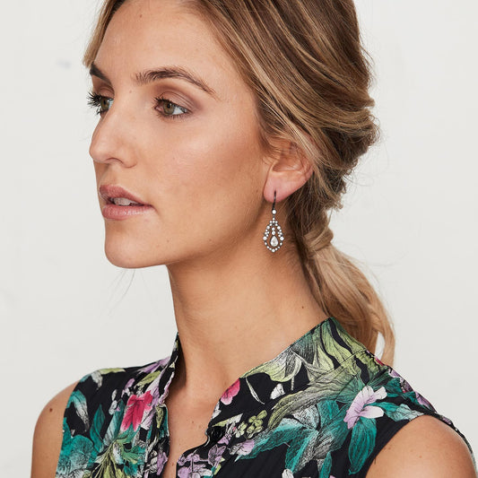 Zara: Cubic Zirconia and Sterling Silver Earrings