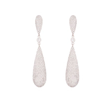 Load image into Gallery viewer, Silver Teardrop Earrings
