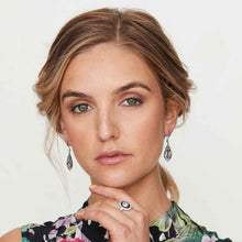 Load image into Gallery viewer, Allegra: Art Deco Ring in Cubic Zirconia, Synthetic Sapphire and Sterling Silver