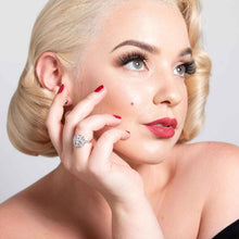 Load image into Gallery viewer, Ava: Art Deco Cushion Shaped Ring in Cubic Zirconia and Sterling Silver