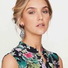 Load image into Gallery viewer, Avery: Chandelier Drop Earrings in Cubic Zirconia and Sterling Silver