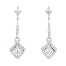 Load image into Gallery viewer, Wellington_&amp;_North_Art_Deco_Jewellery_Sophia_Cubic_Zirconia_925_Sterling_Silver_Drop_Earrings
