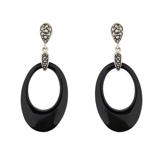 Wellington_&_North_Jewellery_Tillie_Black_Onyx_Marcasite_925_Sterling_Silver_Drop_Earrings