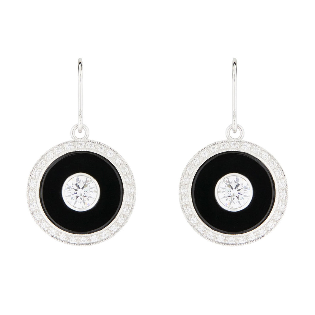 Wellington_&_North_Art_Deco_Jewellery_Marilyn_Cubic_Zirconia_Black_Onyx_925_Sterling_Silver_Round_Drop_Earrings