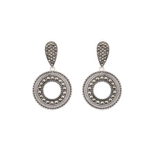 Load image into Gallery viewer, Boho Silver and Marcasite Earrings