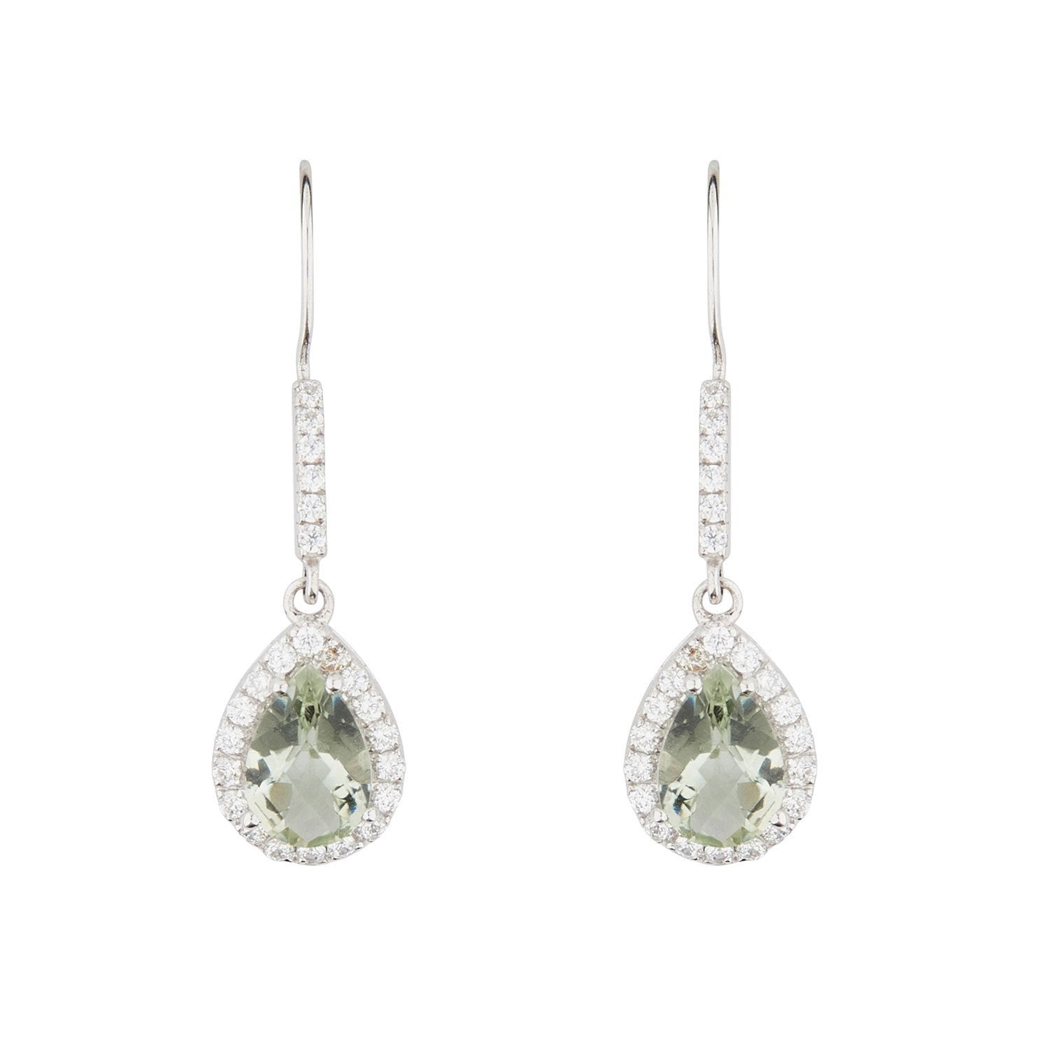 Green amethyst hotsell drop earrings