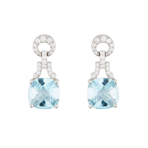 Wellington_&_North_Art_Deco_Jewellery_Rosalind_Cushion_Cut_Blue_Topaz_Cubic_Zirconia_925_Sterling_Silver_Drop_Earrings