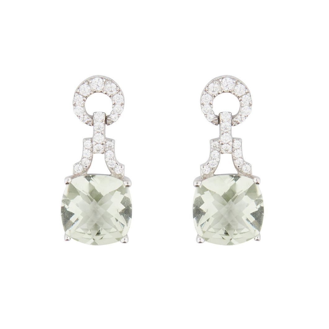 Wellington_&_North_Art_Deco_Jewellery_Rosalind_Cushion_Cut_Green_Amethyst_Cubic_Zirconia_925_Sterling_Silver_Drop_Earrings