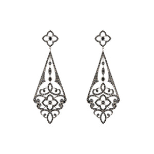 Chandelier Drop Earrings: Silver and Cubic Zirconia