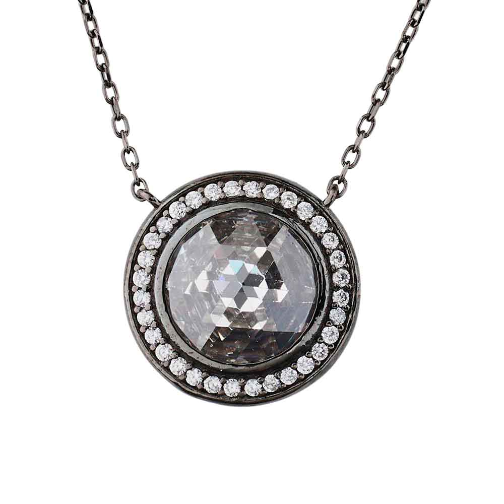 Grand Eugenie: Georgian Style Necklace in Cubic Zirconia and Sterling Silver