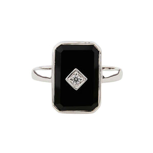 Grand Octavia: Sterling Silver Octagonal Art Deco Design Ring