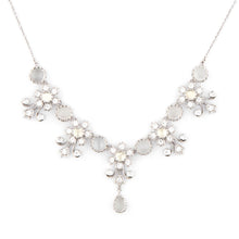 Load image into Gallery viewer, Wellington_&amp;_North_Art_Deco_Jewellery_Ophelia_Moonstone_Cubic_Zirconia_925_Sterling_Silver_Floral_Necklace