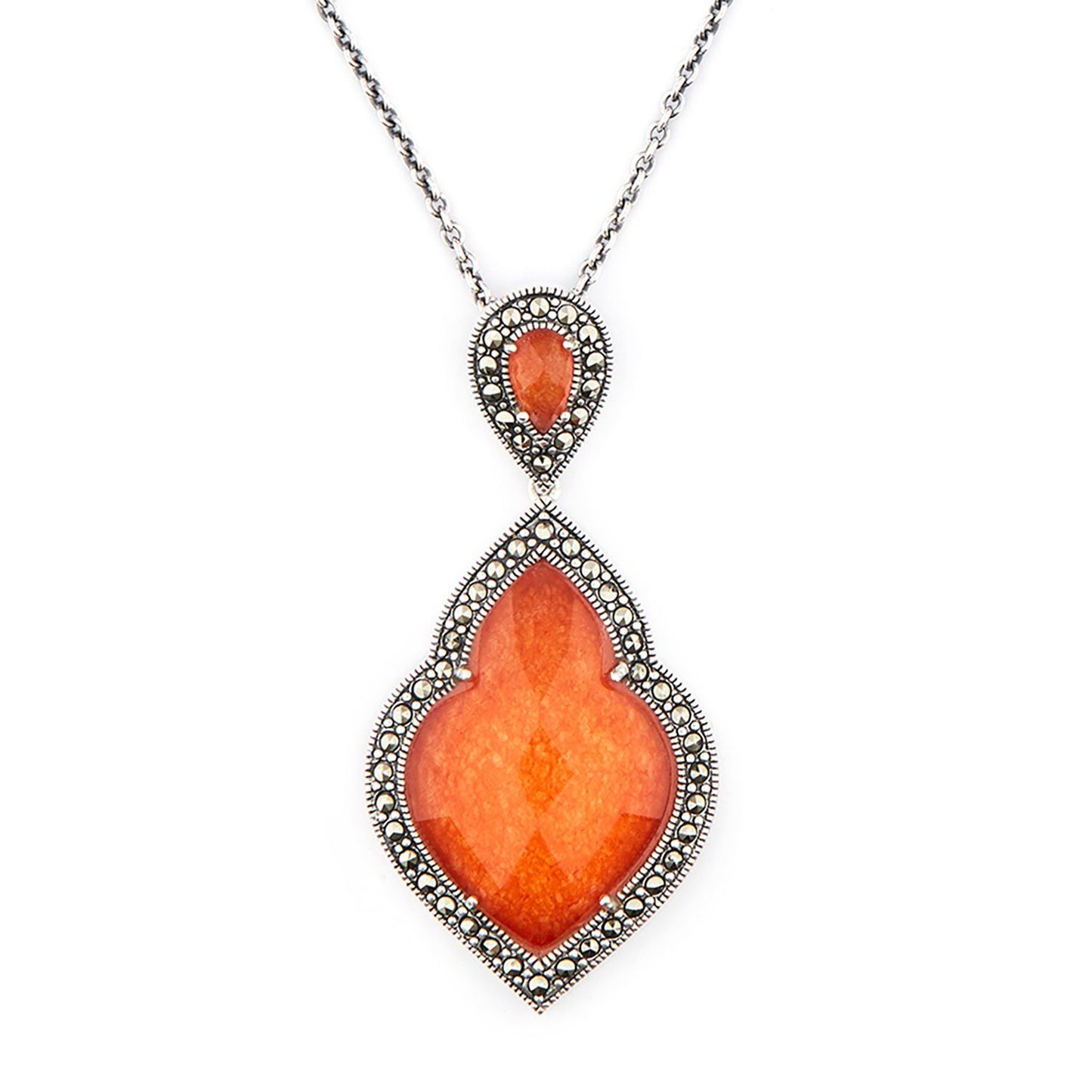 Wellington_&_North_Art_Deco_Jewellery_Rita_Red_Jade_Marcasite_925_Sterling_Silver_Pendant