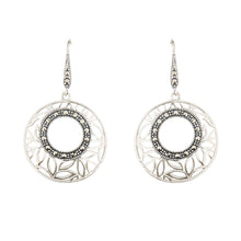 Load image into Gallery viewer, Wellington_&amp;_North_Jewellery_Isabella_Art_Deco_Marcasite_925_Sterling_Silver_Round_Drop_Earrings