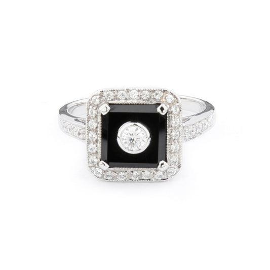 Wellington_&_North_Jewellery_Ingrid_Art_Deco_Black_Onyx_Cubic_Zirconia_925_Sterling_Silver_Ring_Front_View