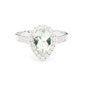 Wellington_&_North_Art_Deco_Jewellery_Juliet_Teardrop_Green_Amethyst_Cubic_Zirconia_Sterling_Silver_Ring_Front_View