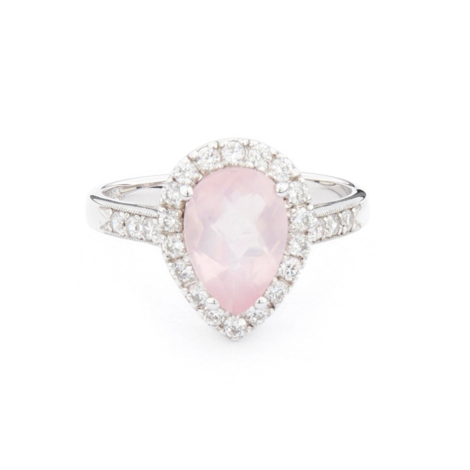 Wellington_&_North_Art_Deco_Jewellery_Juliet_Teardrop_Rose_Quartz_Cubic_Zirconia_925_Sterling_Silver_Ring_Front_View