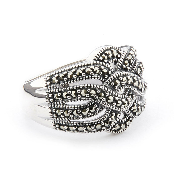 Wellington_&_North_Jewellery_Hermione_Art_Deco_Marcasite_925_Sterling_Silver_Ring_Side_View