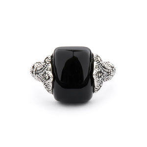 Wellington_&_North_Art_Deco_Jewellery_Maisie_Black_Onyx_Marcasite_925_Sterling_Silver_Ring_Front_View