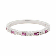 Load image into Gallery viewer, Art Deco Style Ring: White Gold, Ruby and Diamond