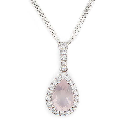 Wellington_&_North_Art_Deco_Jewellery_Juliet_Teardrop_Rose_Quartz_Cubic_Zirconia_925_Sterling_Silver_Pendant