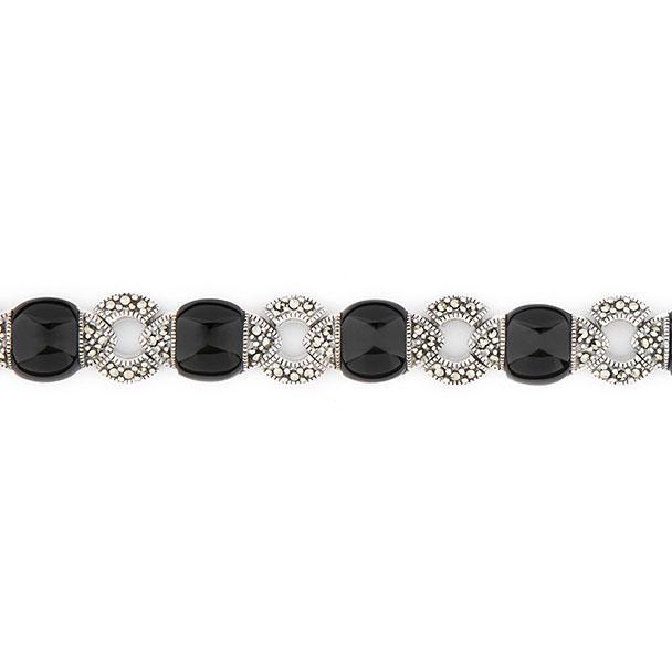 Wellington_&_North_Art_Deco_Jewellery_Margaret_Black_Onyx_Marcasite_925_Sterling_Silver_Bracelet