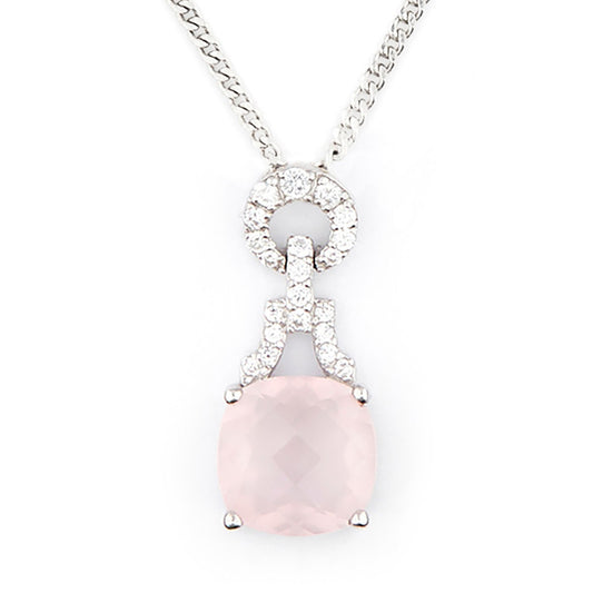 Wellington_&_North_Art_Deco_Jewellery_Rosalind_Cushion_Cut_Rose_Quartz_Cubic_Zirconia_925_Sterling_Silver_Pendant